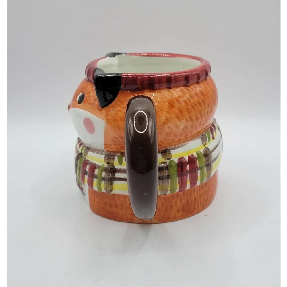 Sur La Table Ceramic Fox Wearing a Scarf Coffee Mug